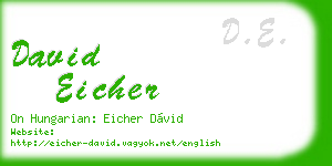 david eicher business card